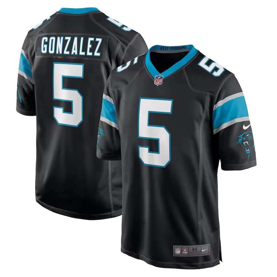 Men Carolina Panthers #5 Zane Gonzalez Nike Black Game NFL Jersey